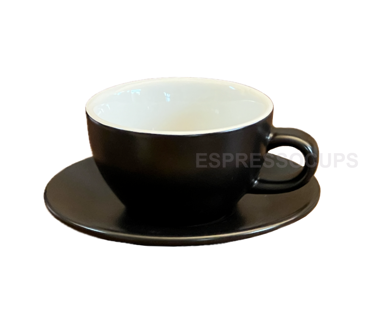 "TULIPANO" 210ml Cappuccino Cups - black matte